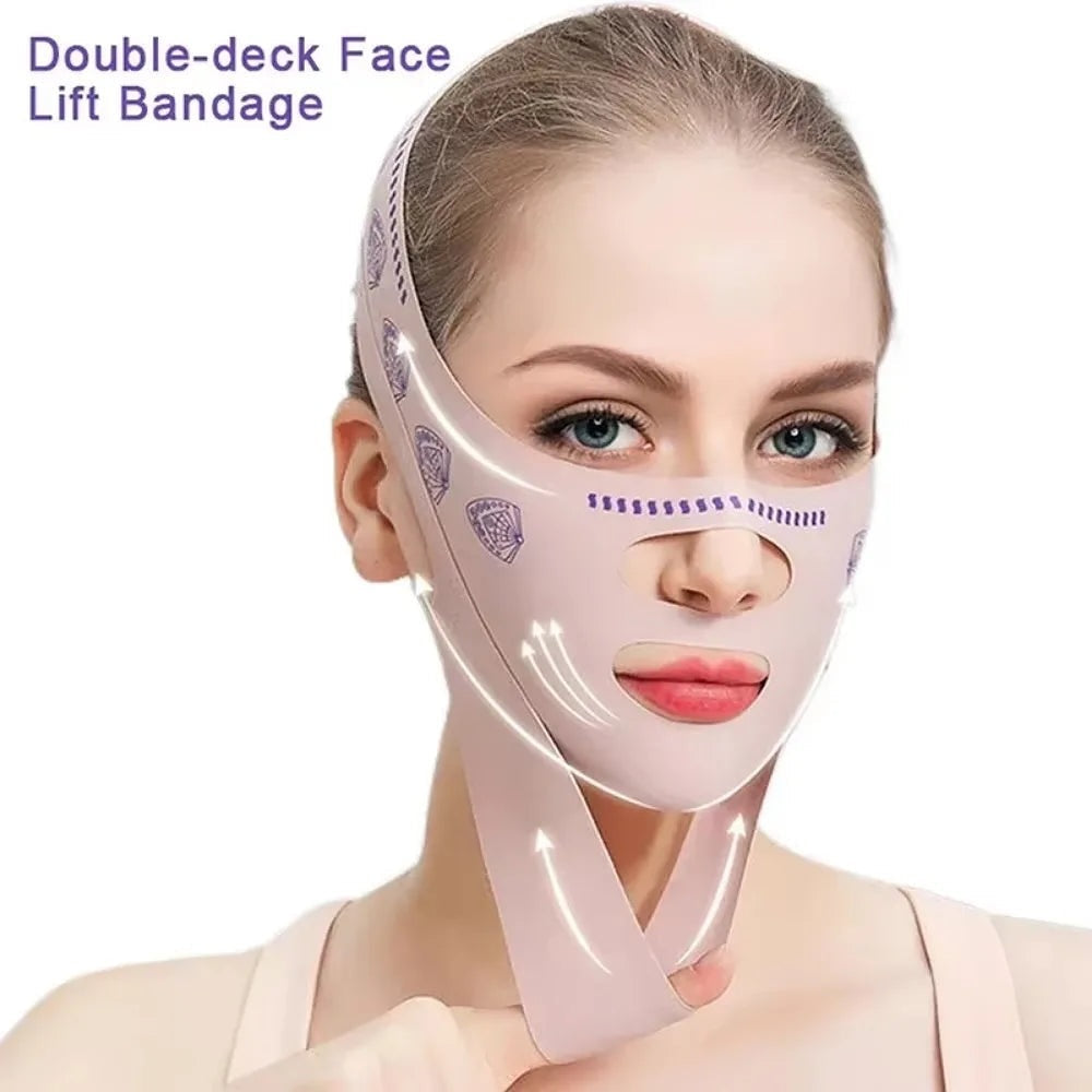 V Lifting Mask – Face Lifting Bandage | Double Chin Reducer | Elastic Face Slimming Strap